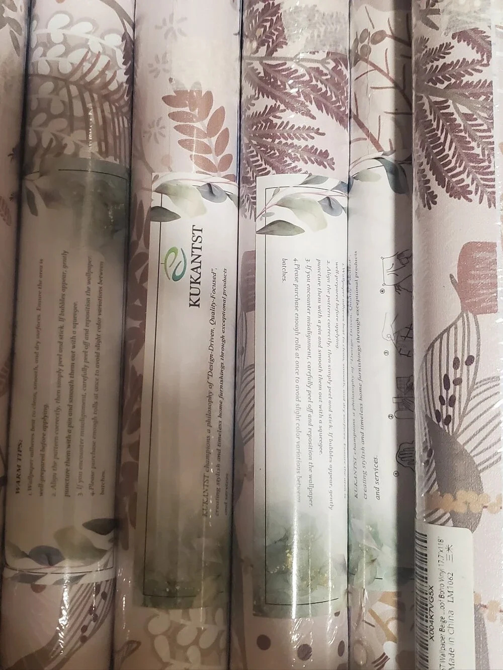 Kukantst Boho Style Vinyl Wallpaper, BNIB 4 Rolls